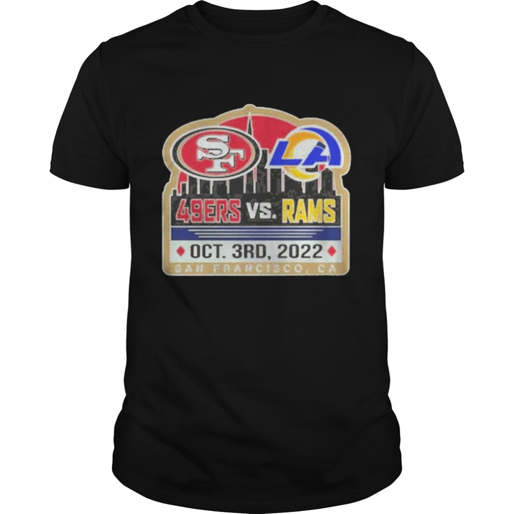 Official Rams vs 49ers NFL October 30 2022 Game Day matchup T-shirt