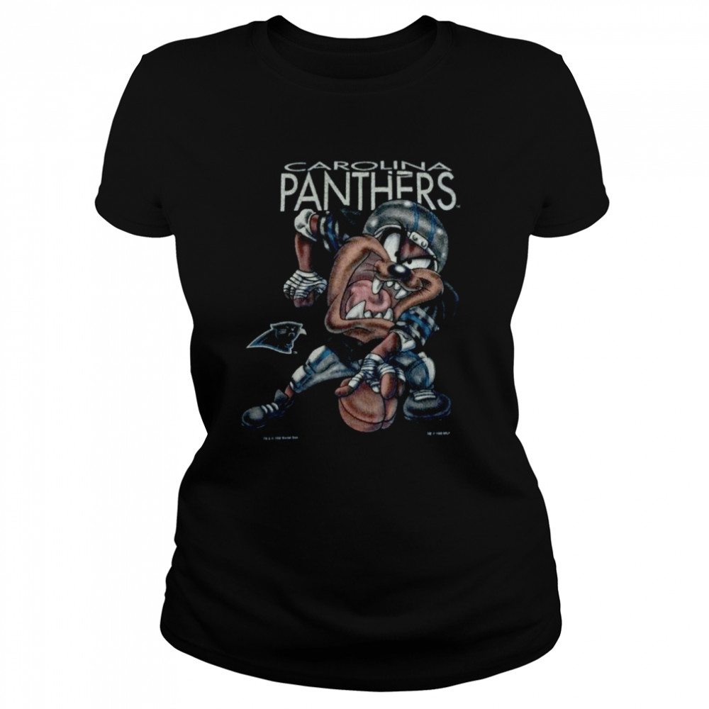 Vintage Carolina Panthers Looney Tunes Tasmanian Devil T Shirt -   Israel