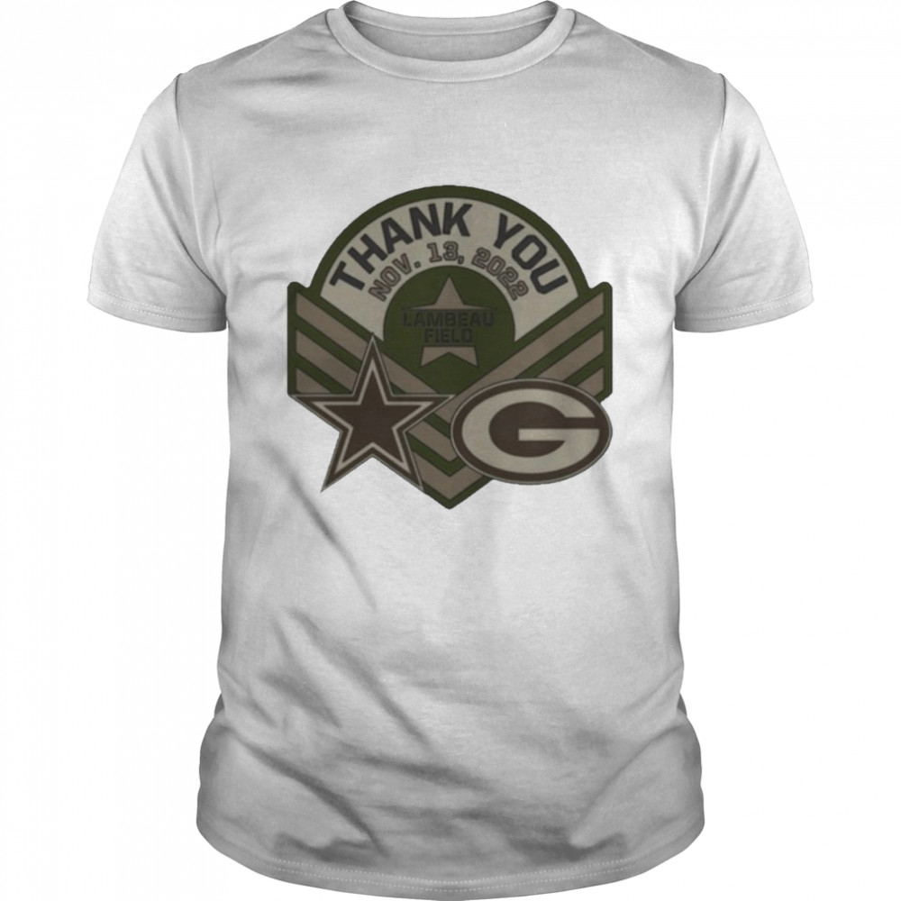 Packers Vs. Cowboys Thank You Nov 13 2022 Lambeau Field Classic Men's T-shirt