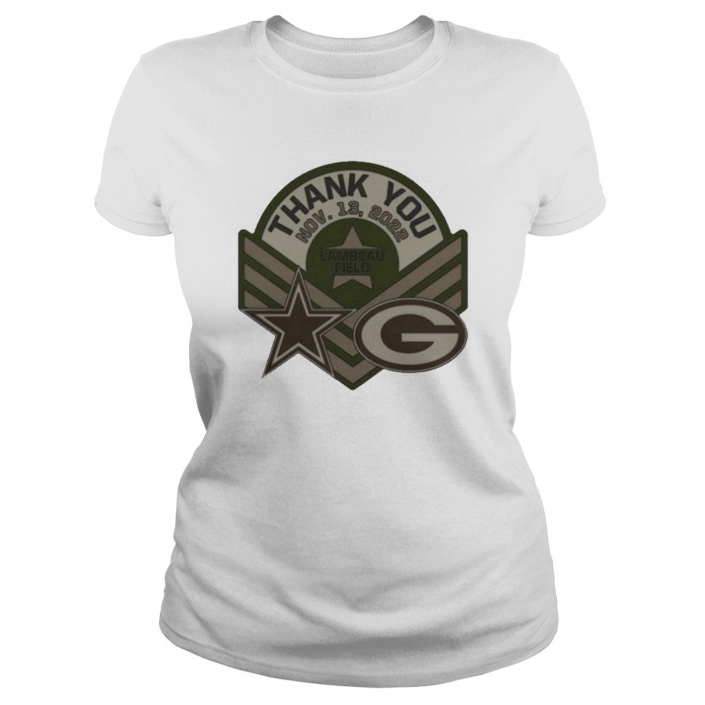 Packers Vs. Cowboys Thank You Nov 13 2022 Lambeau Field Classic Women's T-shirt