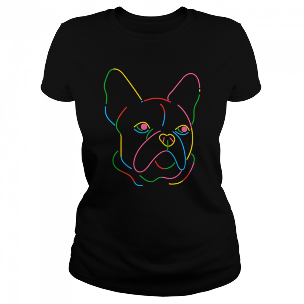 Dog Colorful Line shirt Classic Women's T-shirt