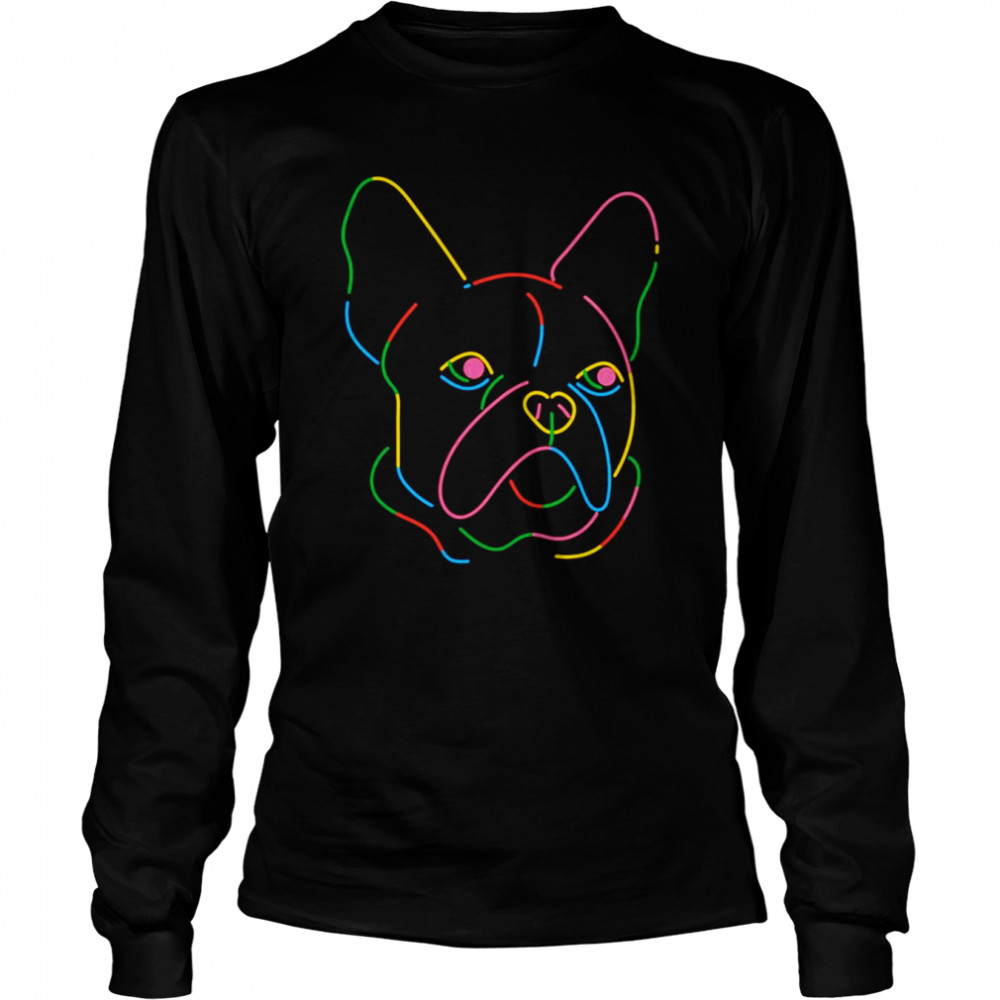 Dog Colorful Line shirt Long Sleeved T-shirt