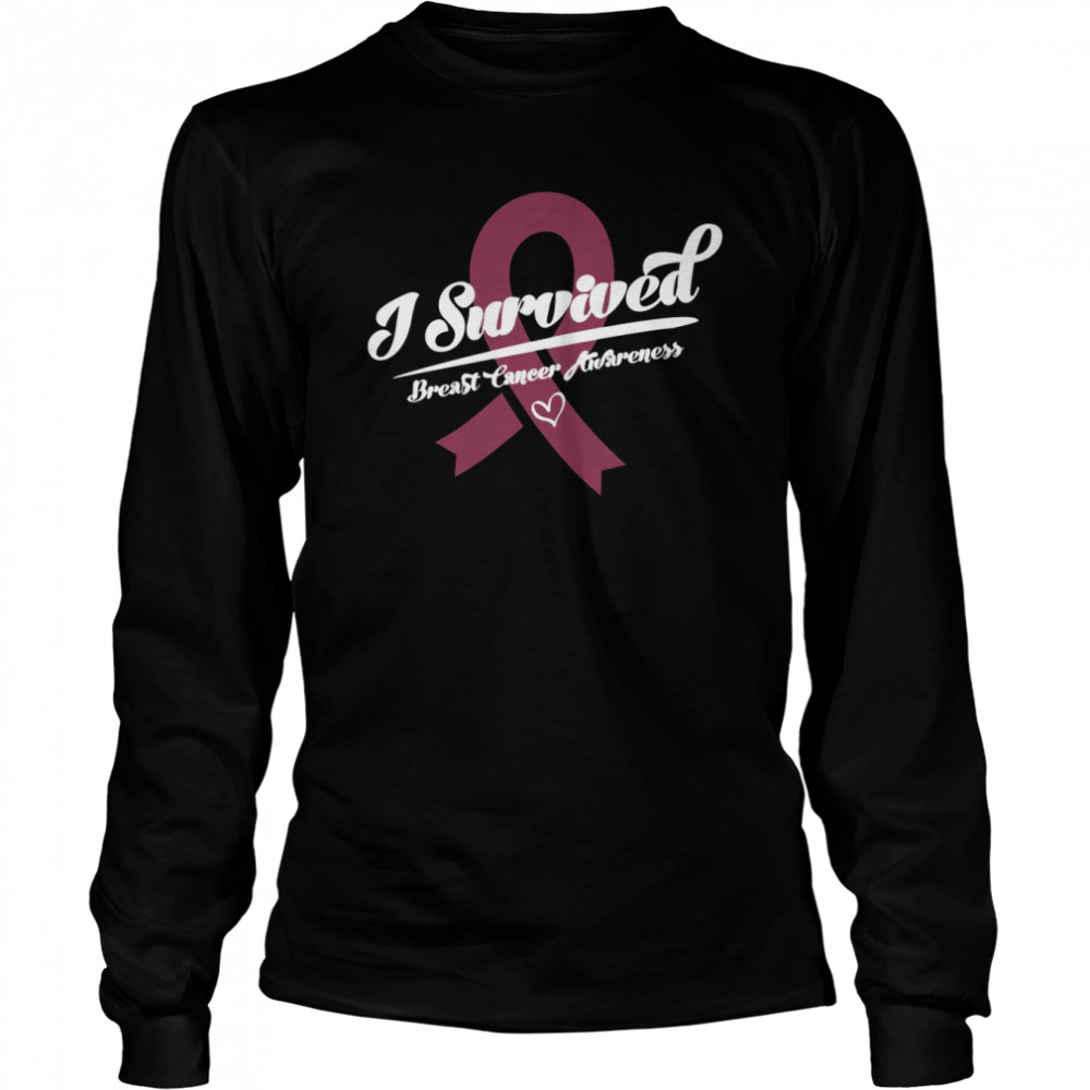 I Am A Survivor Breast Cancer shirt Long Sleeved T-shirt