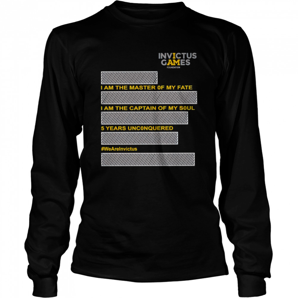 I am invictus games I am the master of my fate shirt Long Sleeved T-shirt