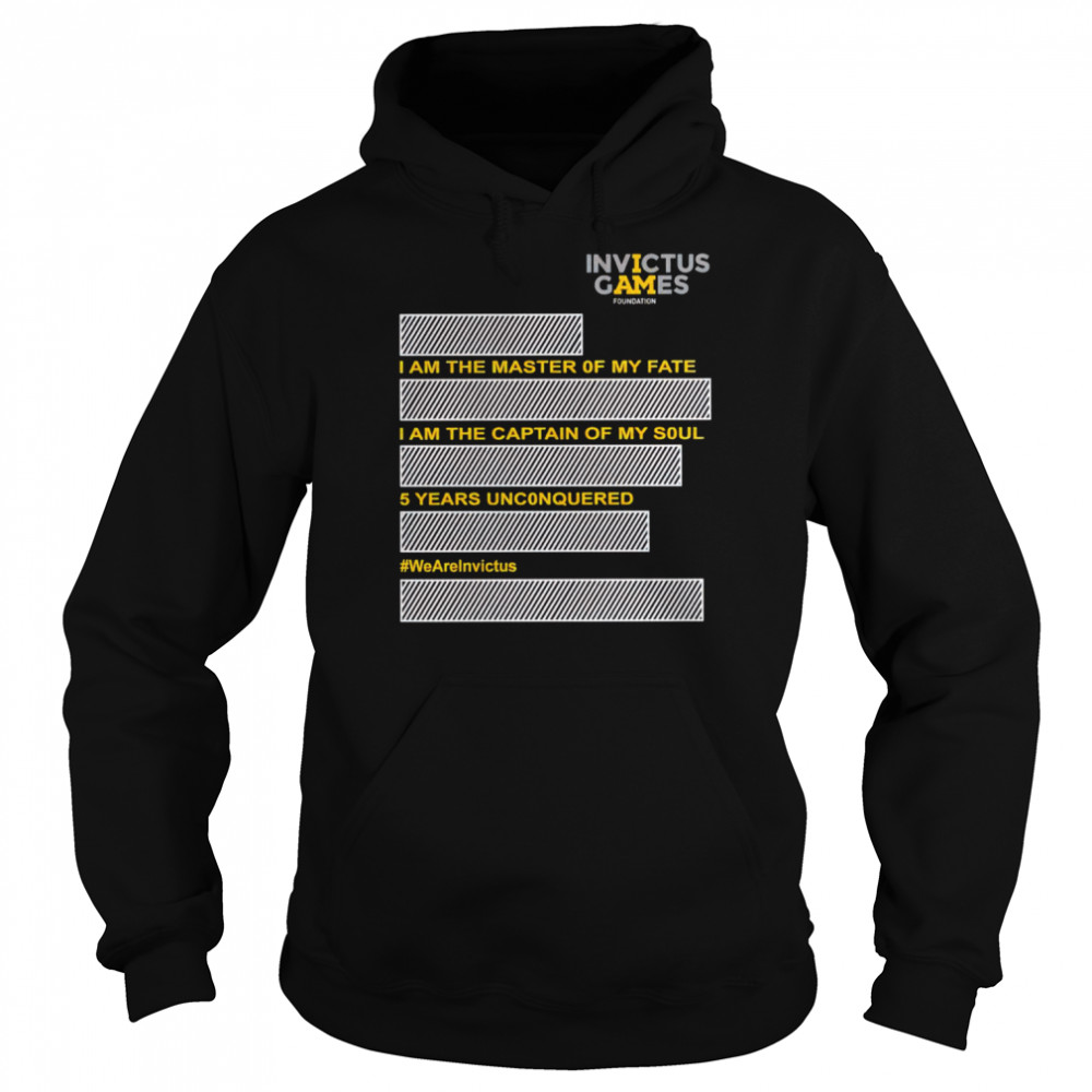 I am invictus games I am the master of my fate shirt Unisex Hoodie