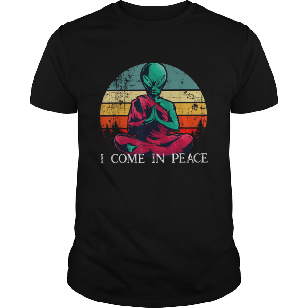 I Come In Peace Funny Alien Rave Edm shirt Classic Men's T-shirt