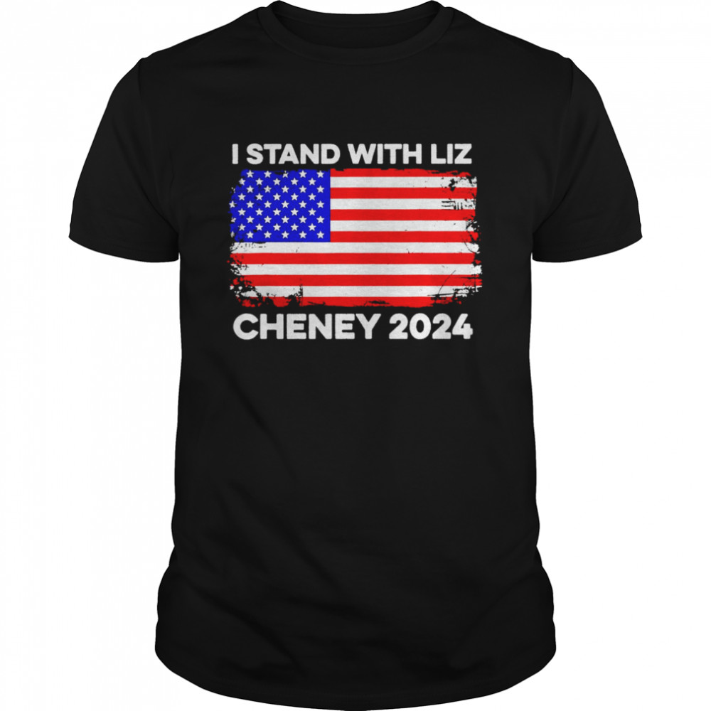 I stand with Liz Cheney 2024 America flag shirt Classic Men's T-shirt