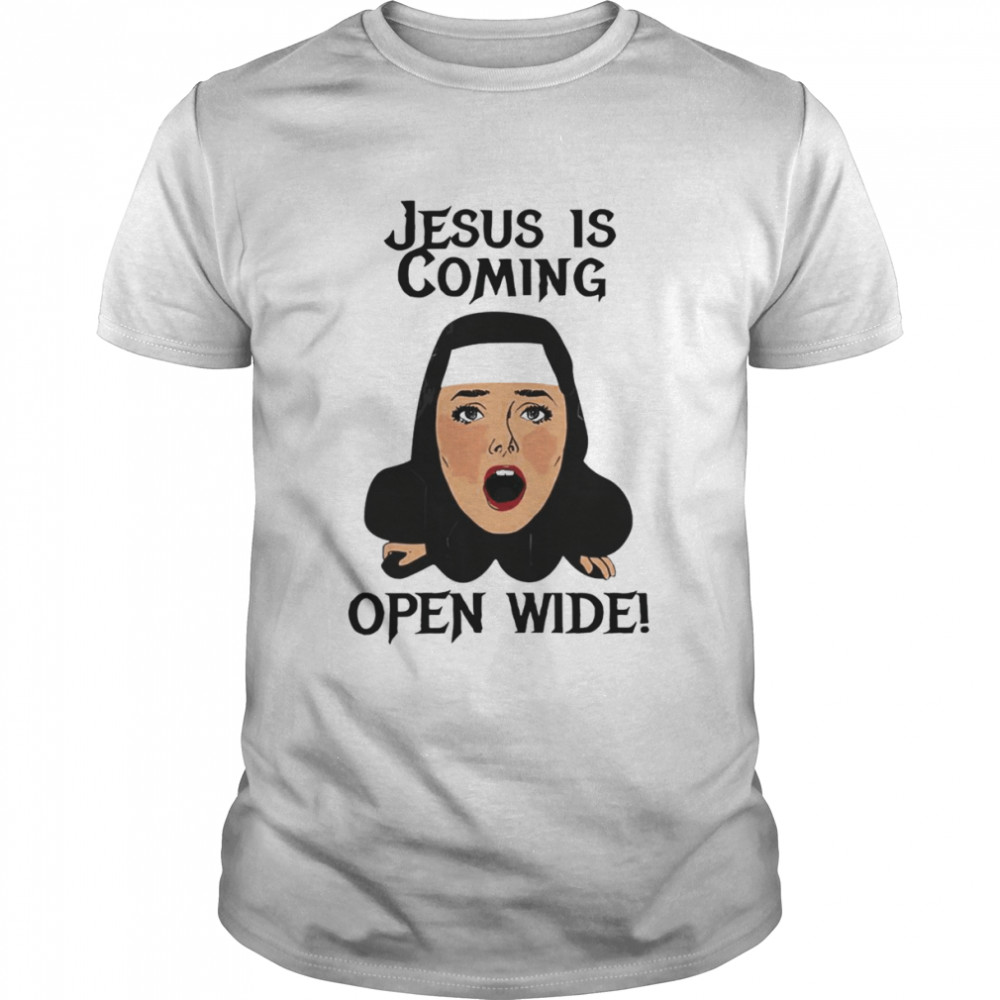 Jesus is coming open wide shirt Classic Men's T-shirt