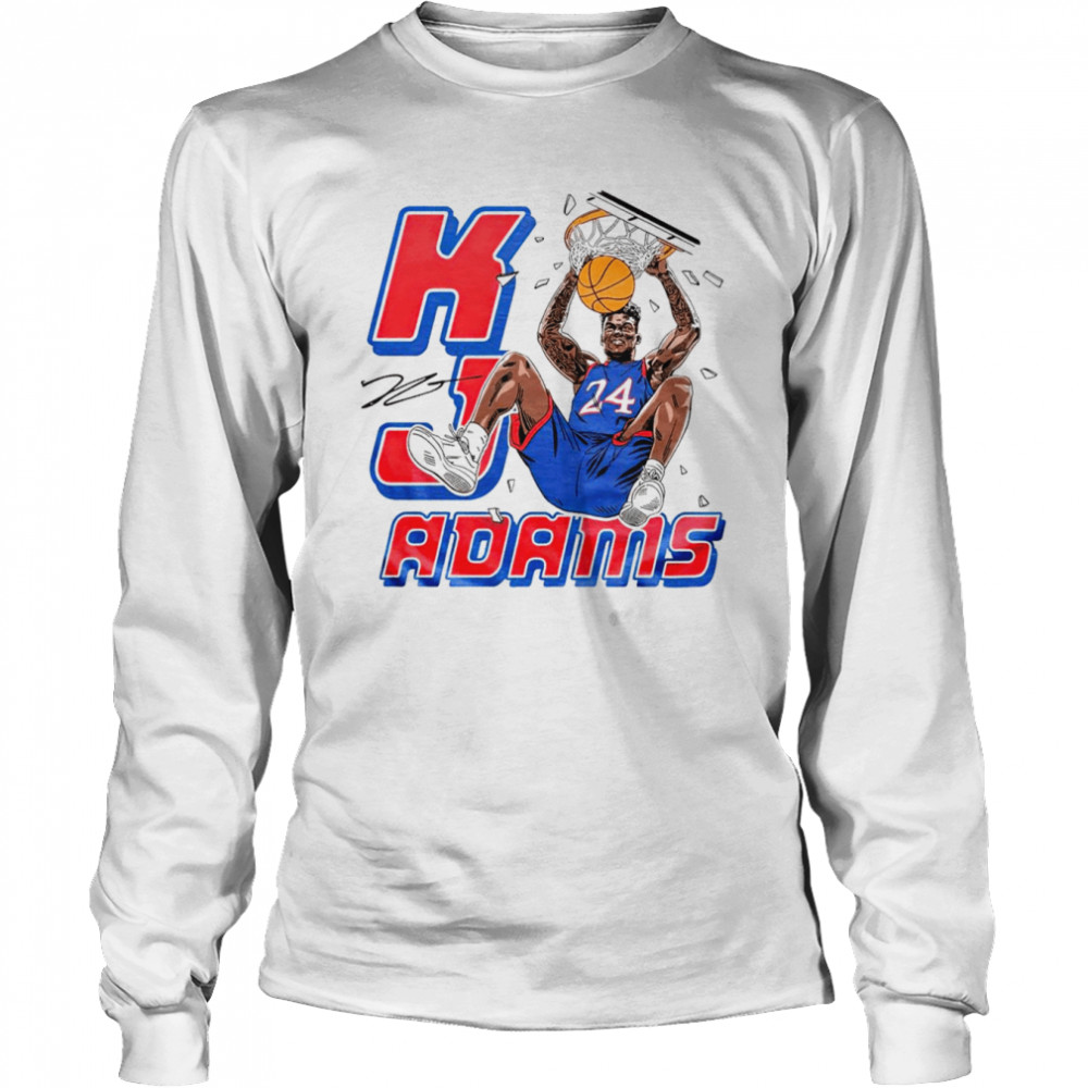 KJ Adams Kansas Jayhawks signature shirt Long Sleeved T-shirt