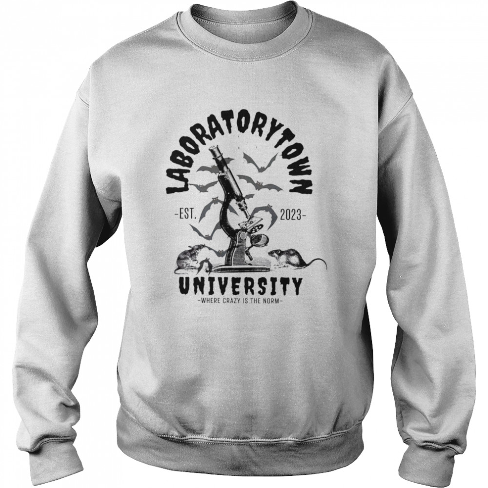 Laboratorary town university where crazy is the norm shirt Unisex Sweatshirt