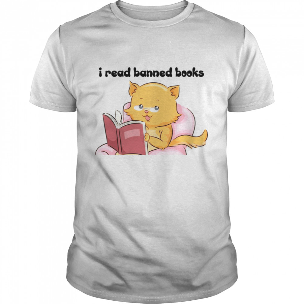 Lovely Cat I Read Banned Books shirt Classic Men's T-shirt