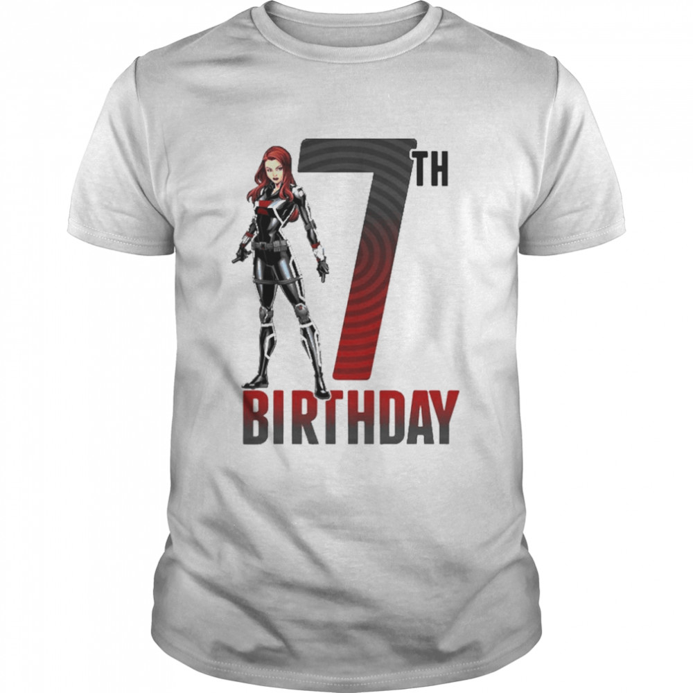 Marvel Black Widow 7Th Birthday Graphic Classic Men's T-shirt