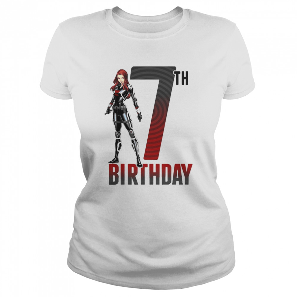 Marvel Black Widow 7Th Birthday Graphic Classic Women's T-shirt