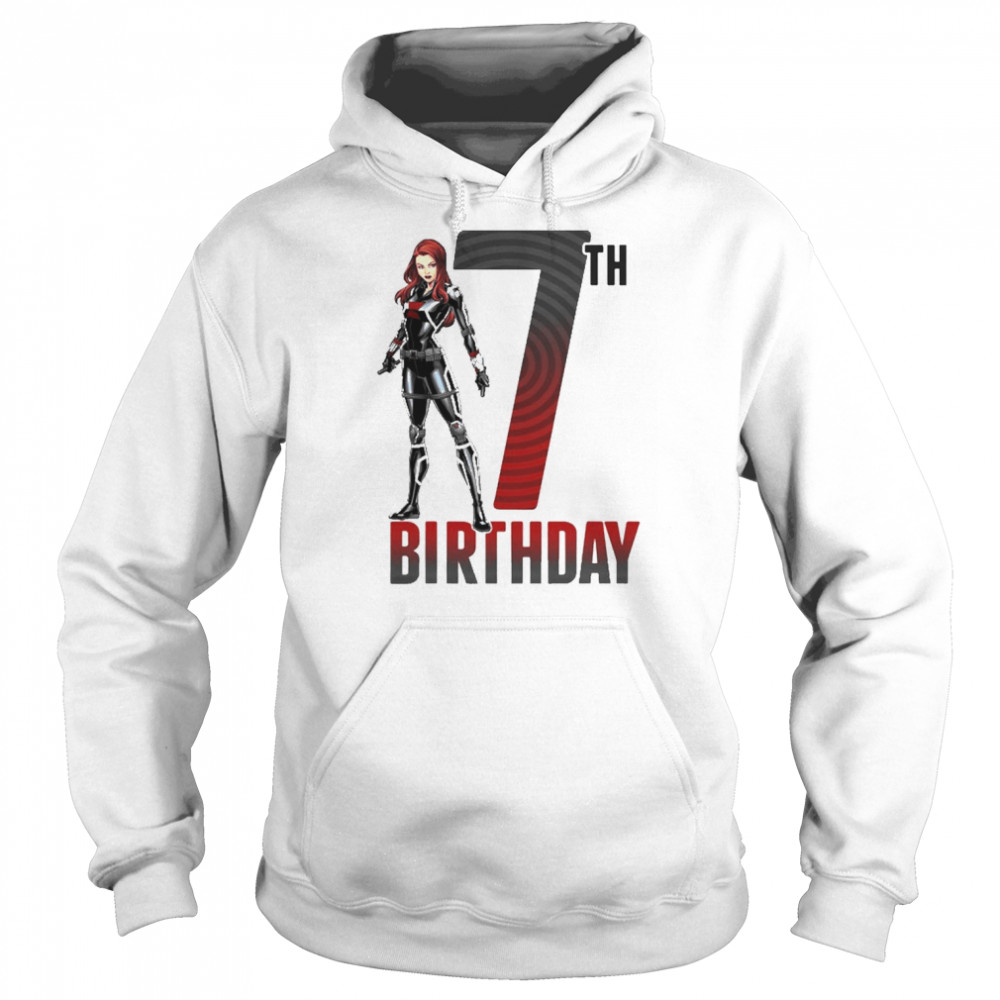 Marvel Black Widow 7Th Birthday Graphic Unisex Hoodie