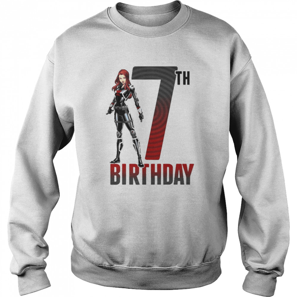 Marvel Black Widow 7Th Birthday Graphic Unisex Sweatshirt