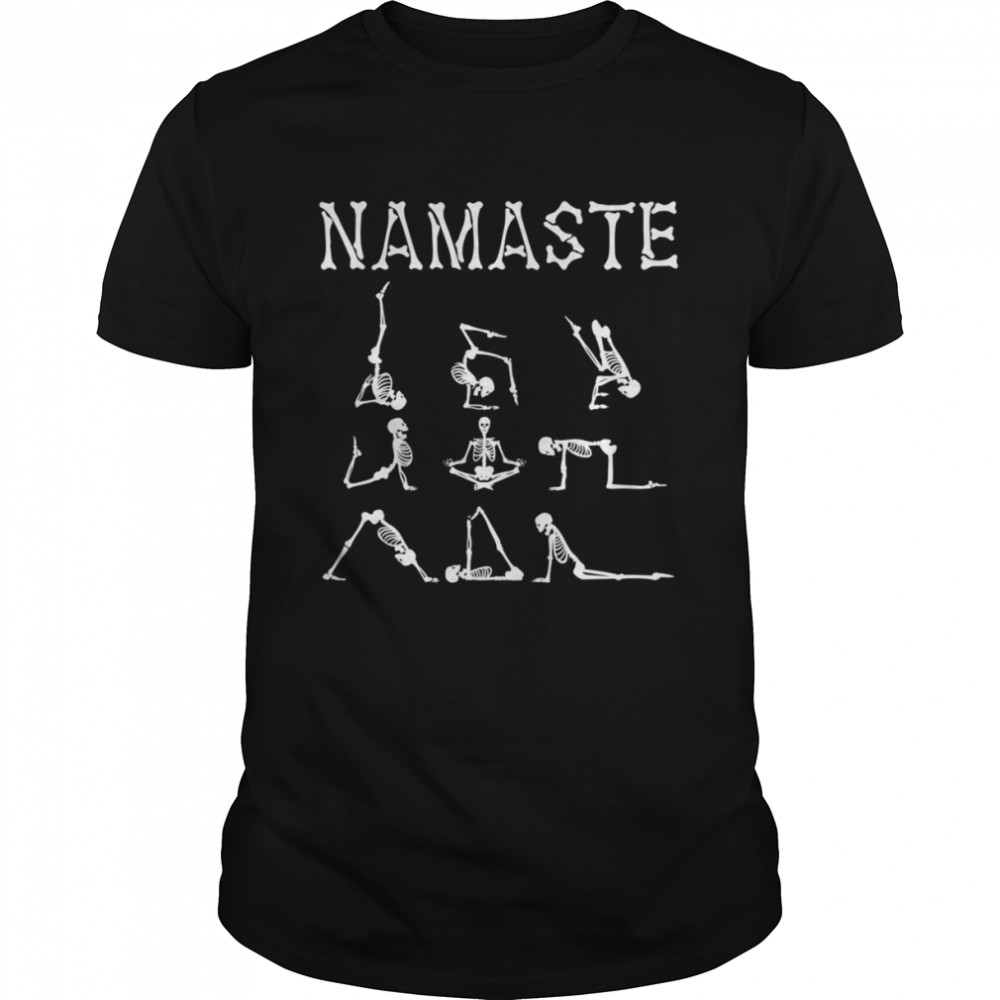 Namaste Skeleton Yoga Lover Costume Gift Halloween shirt Classic Men's T-shirt