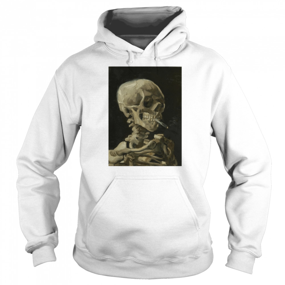 Skeleton smoking a cigarette in 1886 shirt Unisex Hoodie