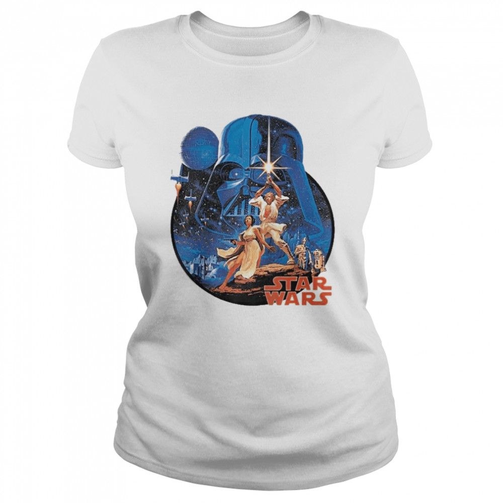 Star Wars Vintage Group Portrait Raglan Baseball Classic Women's T-shirt