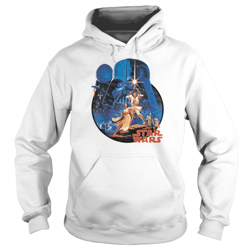 Star Wars Vintage Group Portrait Raglan Baseball Unisex Hoodie