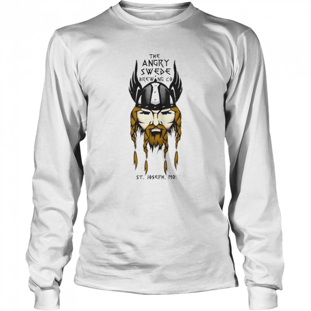 The Angry Swede Brewing Company Viking Logo Long Sleeved T-shirt