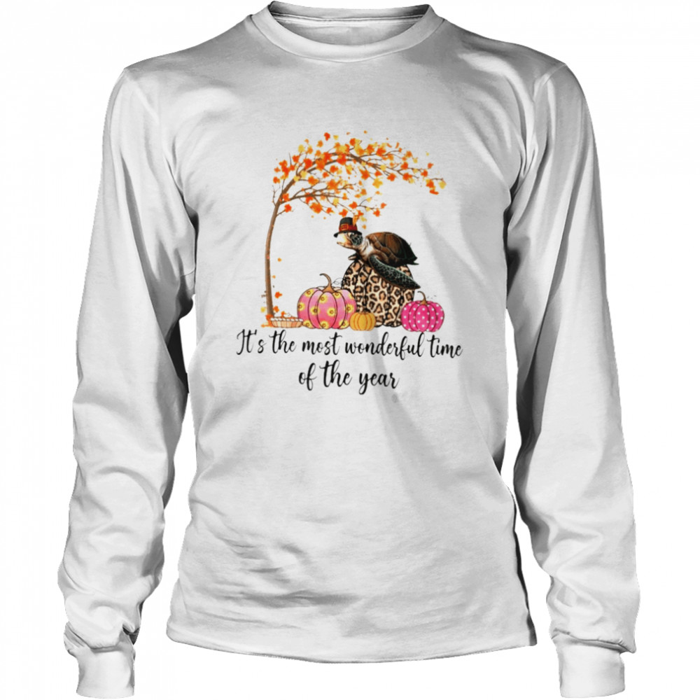 Turtle Autumn it’s the most wonderful world time of the year shirt Long Sleeved T-shirt