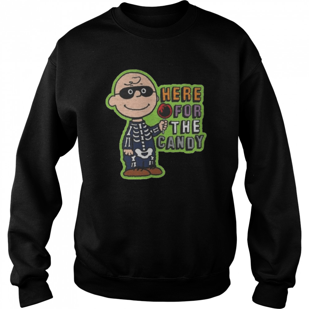 Peanuts Charlie Brown Here For The Candy Charlie Brown Halloween shirt Unisex Sweatshirt