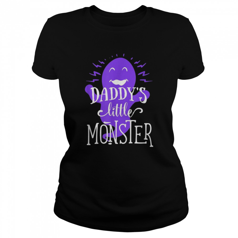 Purple Little Monster Halloween Single Dad shirt Classic Women's T-shirt