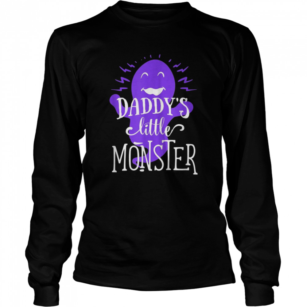 Purple Little Monster Halloween Single Dad shirt Long Sleeved T-shirt