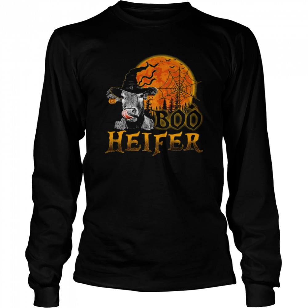 Witch Cows boo heifer Halloween shirt Long Sleeved T-shirt