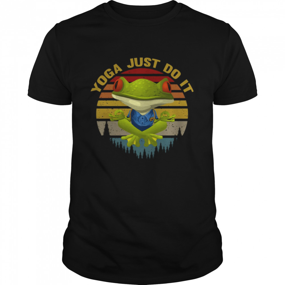 Yoga Just Do It Vintage Retro Frog shirt Classic Men's T-shirt