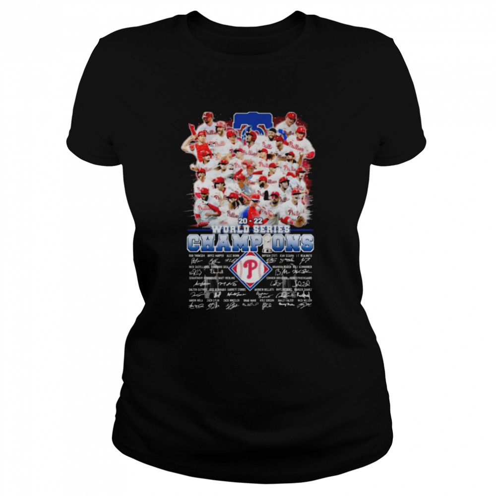 Philadelphia Phillies World Series 2022 Champions Signatures T-shirt -  Kaiteez