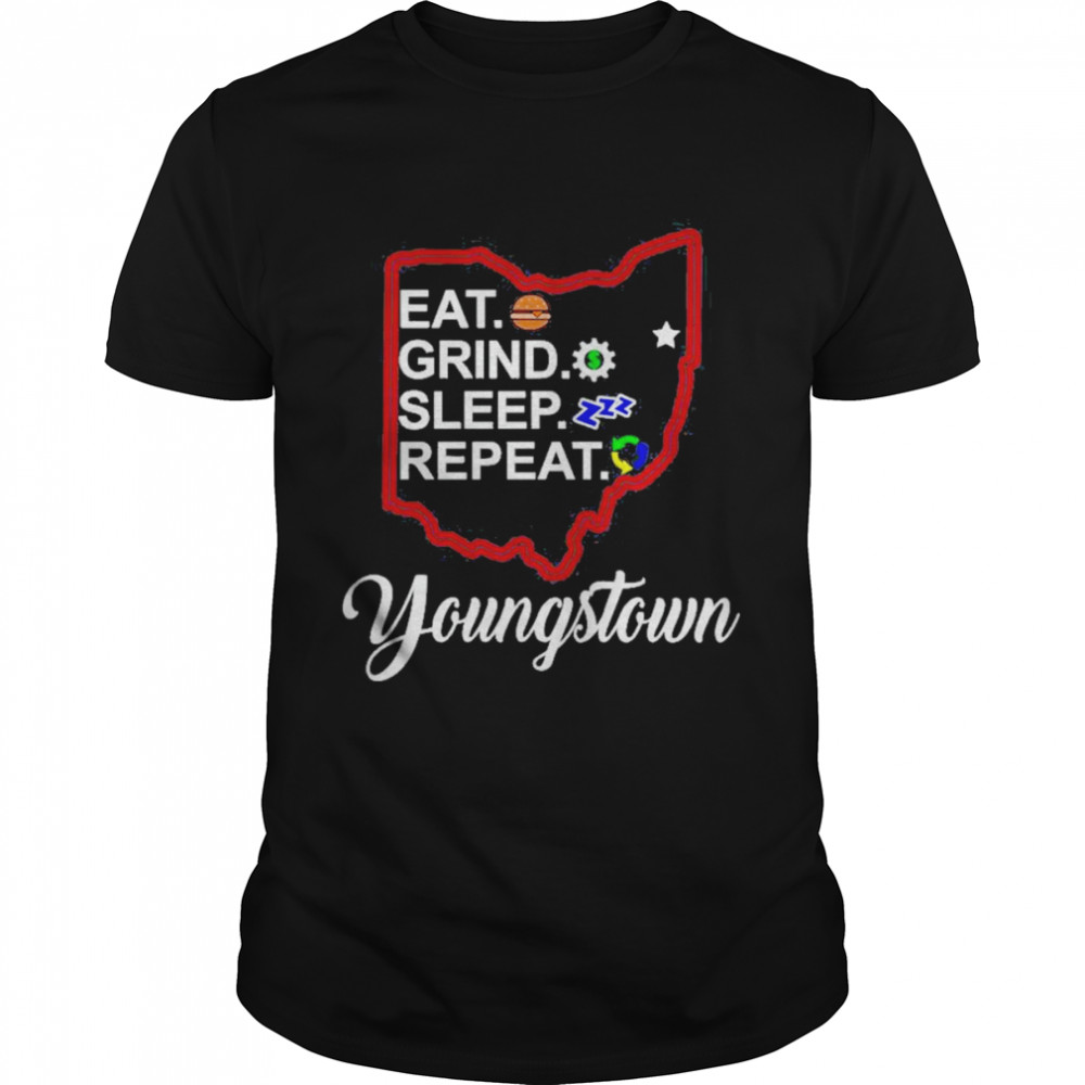 Eat grind sleep repeat youngstown t-shirt Classic Men's T-shirt