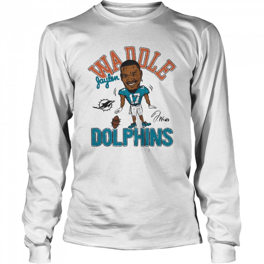 Miami Dolphins Jaylen Waddle Signature shirt Long Sleeved T-shirt