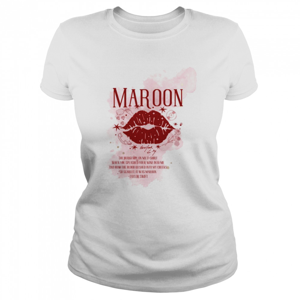 The Burgundy On My T- Maroon – Midnights Album Ts Taylor shirt Classic Women's T-shirt