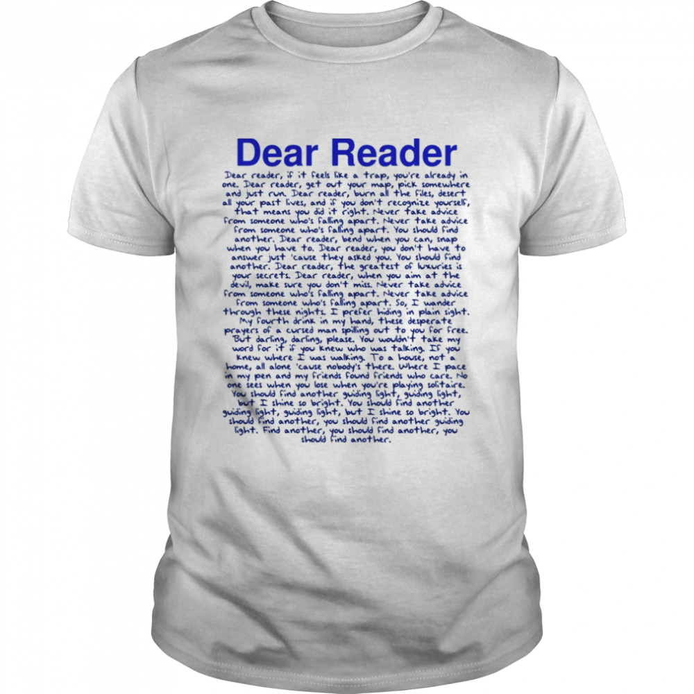 Ts Taylor Swft Midnights Dear Reader Entire Song shirt Classic Men's T-shirt