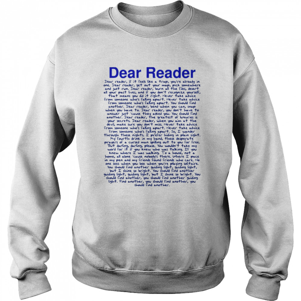 Ts Taylor Swft Midnights Dear Reader Entire Song shirt Unisex Sweatshirt