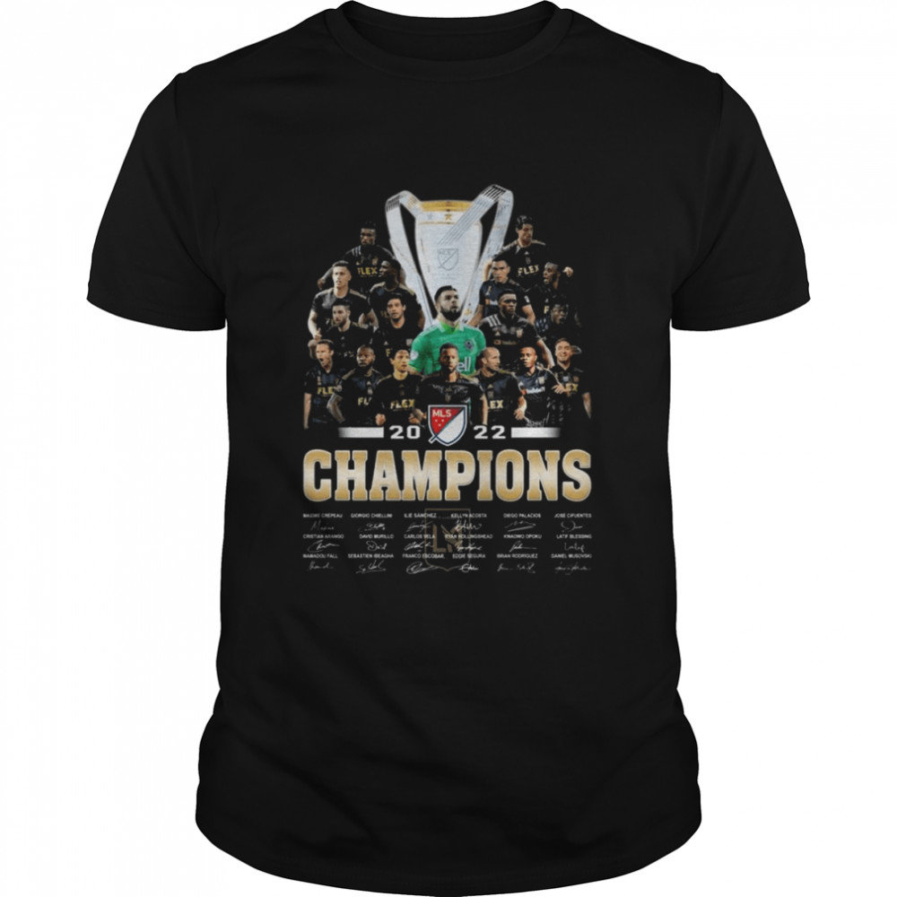 Los Angeles FC team 2022 MLS Champions signatures shirt