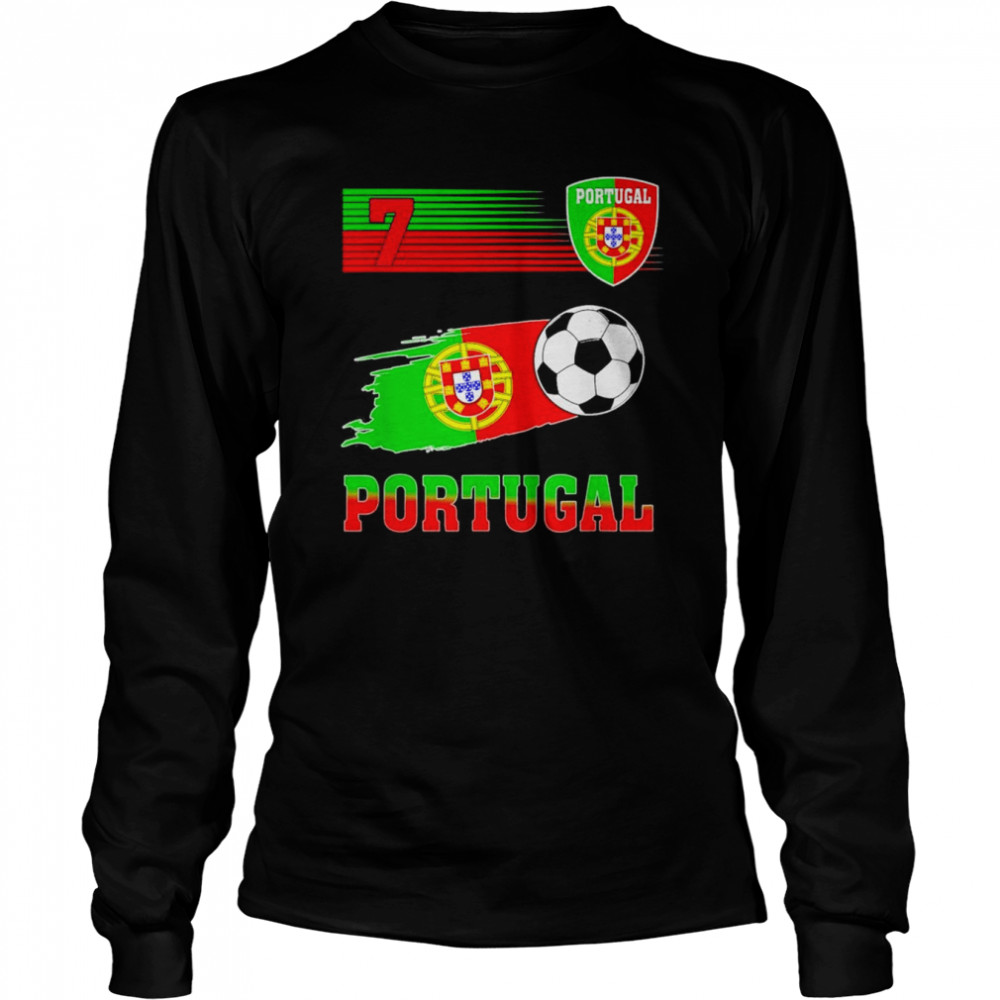 Number 7 Portugal Soccer Jersey Portuguese Football Women Long Sleeve Shirt