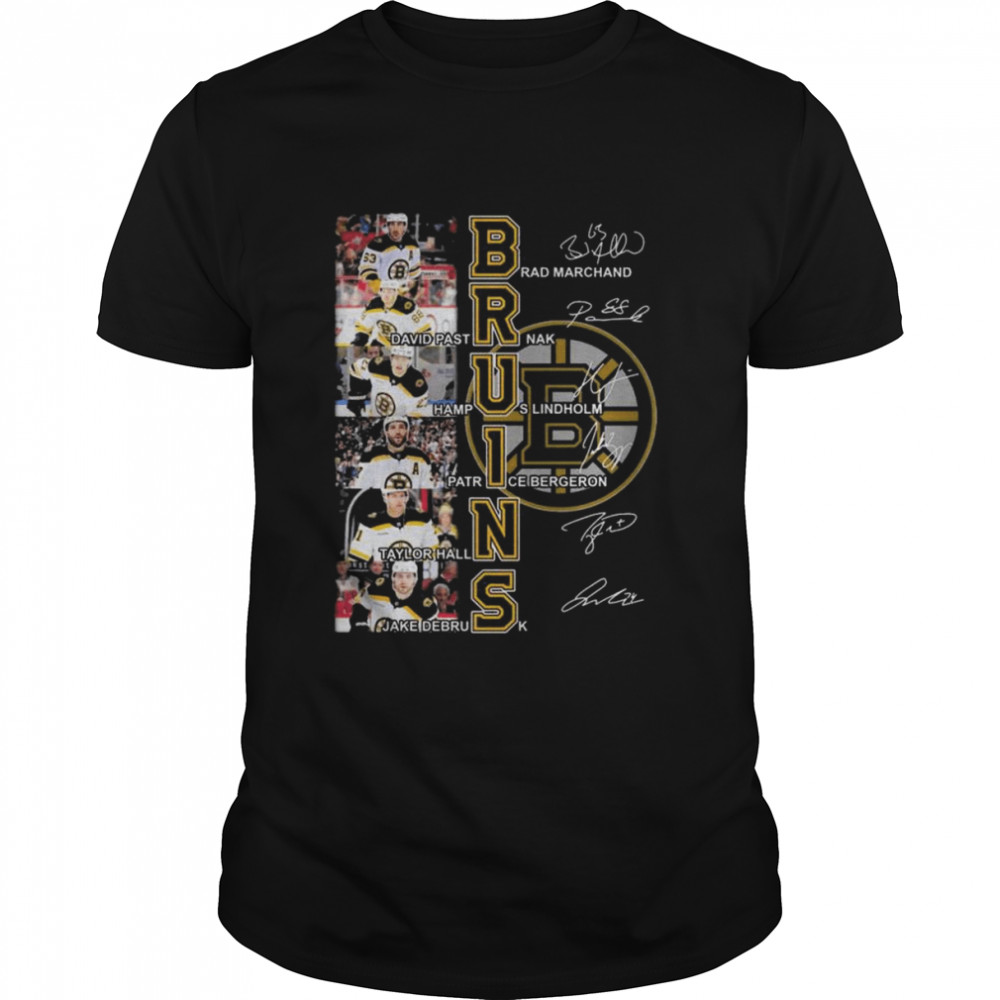 Boston Bruins Brad Marchand David Pastrnak Signatures shirt