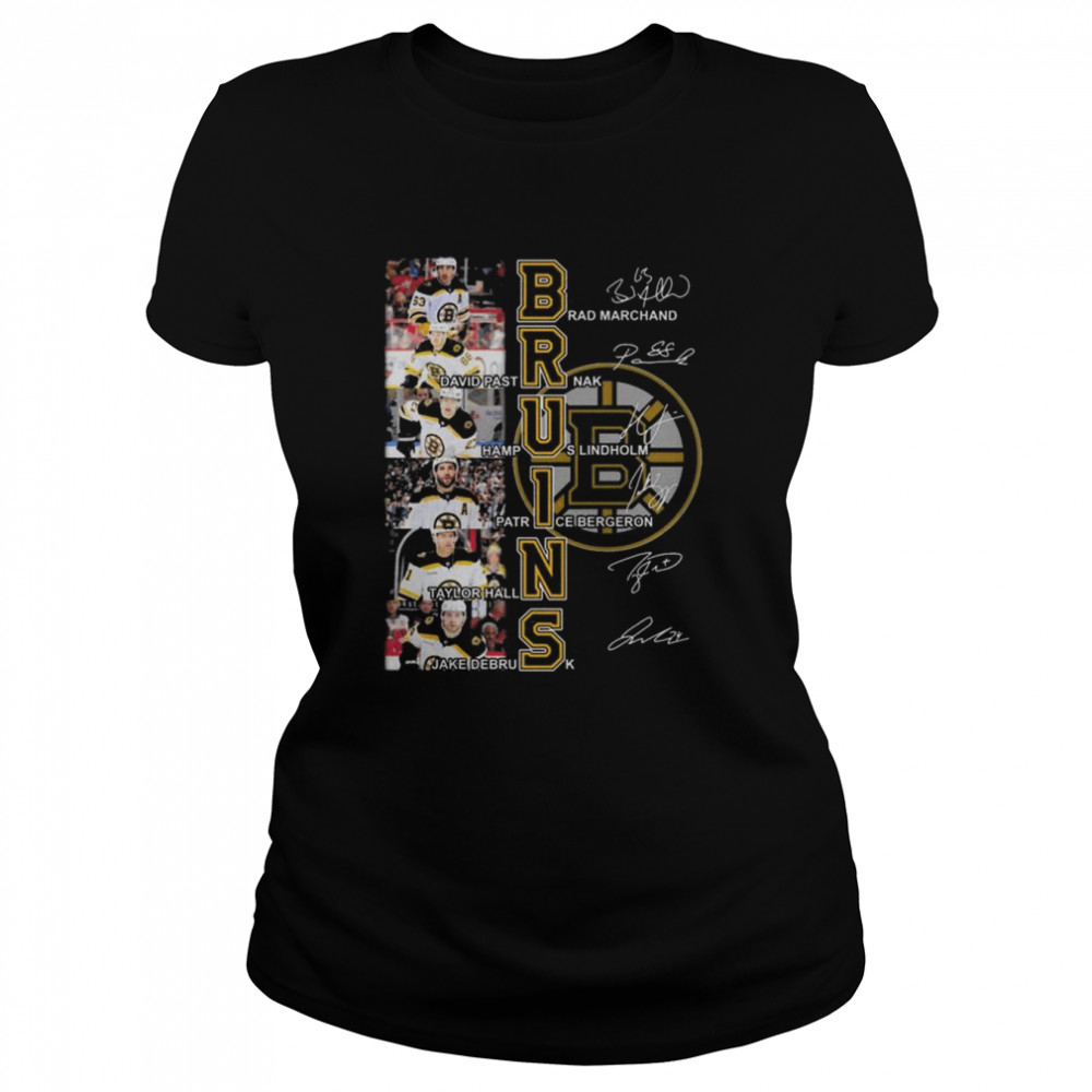 Boston Bruins Brad Marchand David Pastrnak Signatures shirt Classic Women's T-shirt