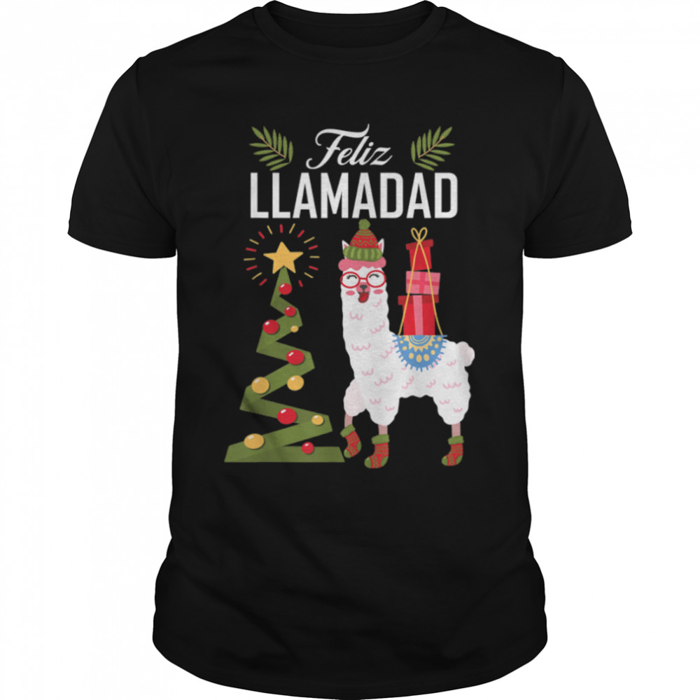 Feliz Llamadad – Feliz Navidad Llama Pun – Christmas Llama T-Shirt B0BN8XT7XV