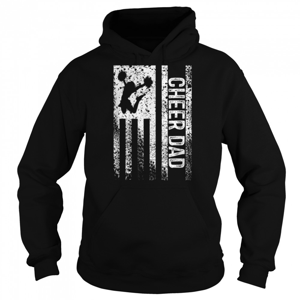 Funny Mens Cheer Dad Vintage American Flag Father T- B0BF633DHY Unisex Hoodie