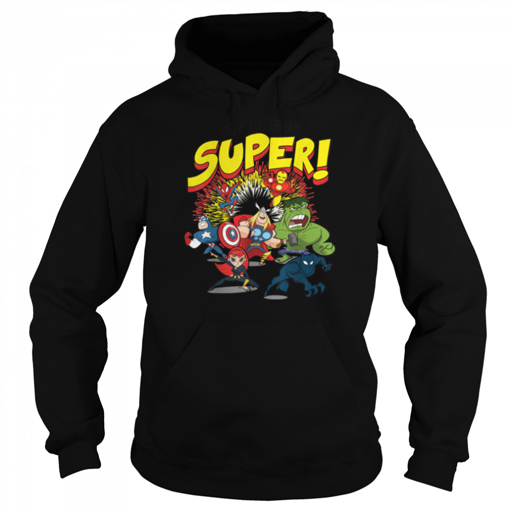 Marvel Father's Day My Dad Is Super Avengers Breakthrough T- B07R9H8LS4 Unisex Hoodie