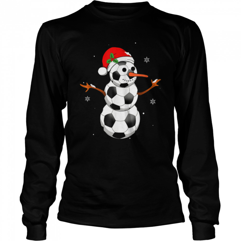 Soccer Santa Hat Snowman Christmas Lights Funny Xmas Squad T- B0BN8QJT7V Long Sleeved T-shirt