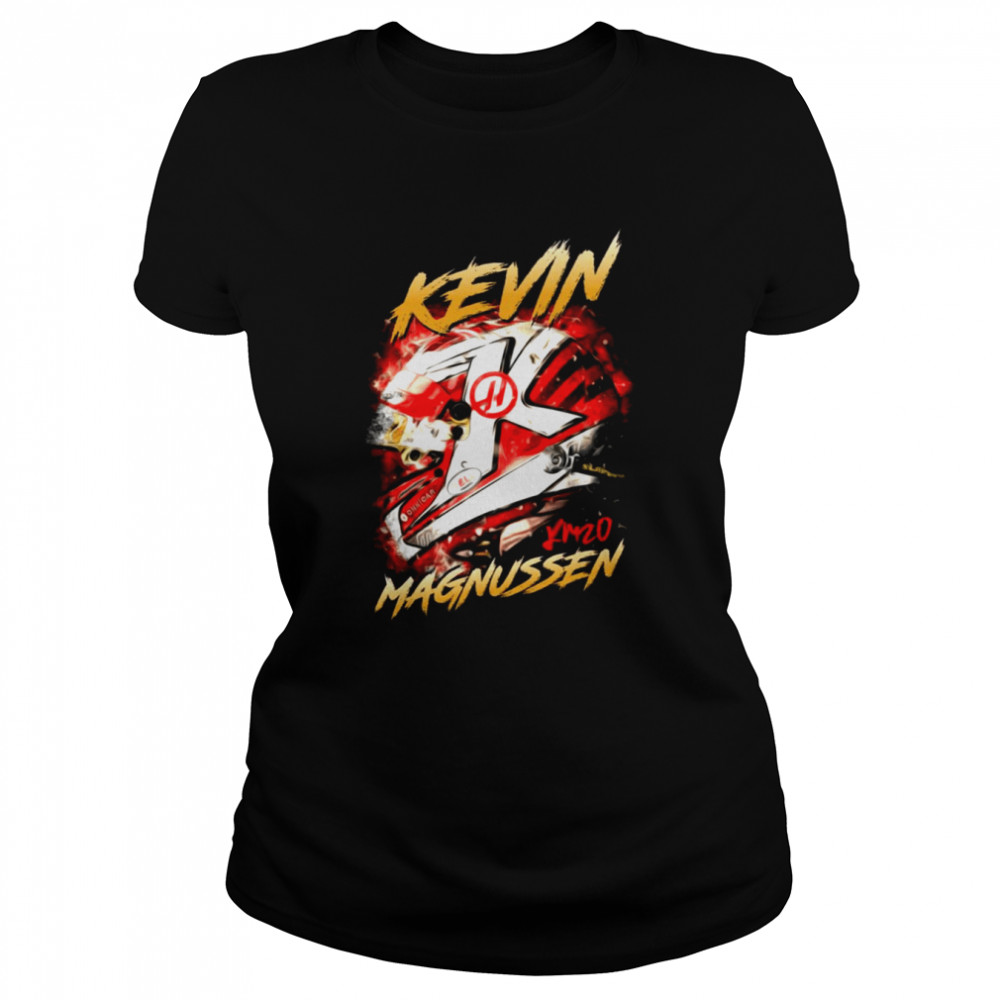 The Helmet Design Kevin Magnusen F1 Racing shirt Classic Women's T-shirt