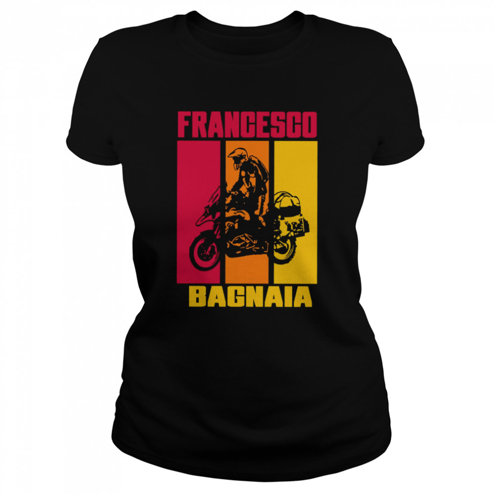 Francesco Bagnaia 63 Sunset Design Motorsport shirt Classic Women's T-shirt