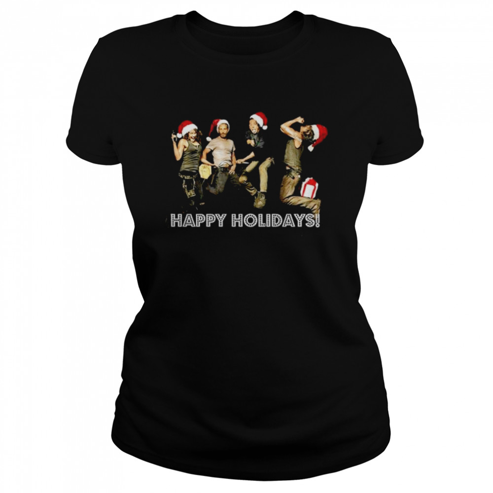 Happy Holidays From The Walking Dead Cast Christmas shirt Classic Women's T-shirt