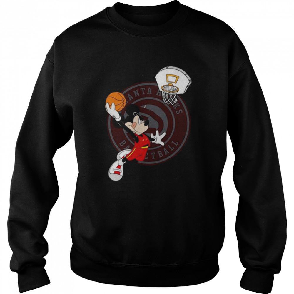 Mickey Mouse Basketball Atlanta Hawks shirt Unisex Sweatshirt