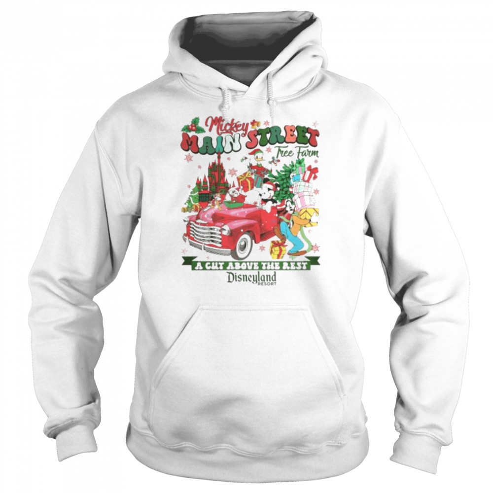 Mickey’s and Friends Main Street Christmas Tree Farm 2022 shirt Unisex Hoodie