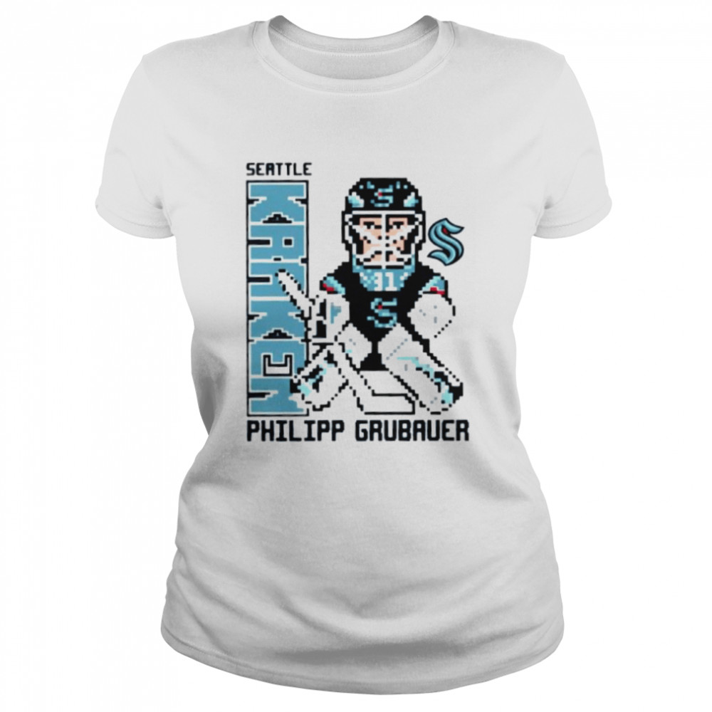 Philipp Grubauer Seattle Kraken Youth Pixel Player  Classic Women's T-shirt